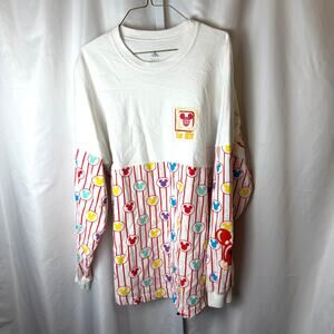 Disney Parks Spirit Jersey Popcorn Mickey Long Sleeve Shirt Oversized M‎